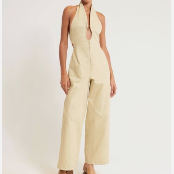 cult gaia Pants - NWOT Cult Gaia Serena Jumpsuit in Khaki